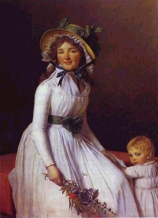 Jacques-Louis David Portrait of Emilie Seriziat and Her Son oil painting image